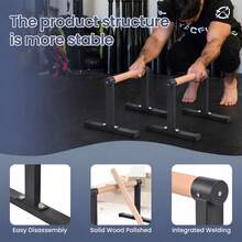 Push up Bars | Non-Slip Parallettes Bars | Arm Strength Trainer Support 440.9Lbs, Ergonomic Upper Body Strengthener Exercise Equipment for Men Women - Khaki - Übersicht 4