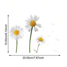 1pc Daisy Petal Falling Car Sticker, Suitable For Car Scratch Cover, Laptop, Refrigerator, Cute And Interesting Daisy Decorative Sticker, Can Be Used For Car, Motorcycle, Car Window, Car Door, Laptop, Etc. - A - View 2