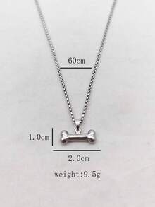 1pc Natural Style Stainless Steel Ocean & Land Encyclopedia Animal Necklace, Unisex, Daily Wear, Holiday Gift, Everyday Gift - Silver - View 12