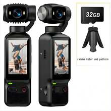 4K HD Video Recording Pocket Camera 1800mAh Battery 180° Rotatable 1.9-Inch Screen Webcam USB-C Charging Port 32G Memory Card Mini Audio Video Compact Camera Outdoor Sports Camera Suitable For Outdoor Sports, Cycling, Travel And Other Scenes - View 10