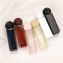30ML Empty Refillable Glass Perfume Atomizer, Luxury Square Fragrance Spray Bottle With Round Ball Cap, Portable Travel Perfume Vial, Mini Cosmetic Scent Container For Women Girls, For Handbag, Trip, DIY Perfume Samples, Multiple Colors Available - Multicolor - View 4