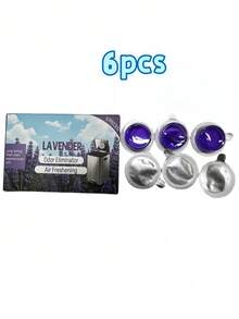 Pengharum Ruangan Tempat Sampah Aroma Lavender Isi 6 Buah, Perekat dengan Aroma Tahan Lama, Penghilang Bau, Perekat Mandiri, Cocok untuk Aksesori Dapur, Tempat Sampah Kamar Mandi, dan Wastafel. - Keadaan Padat - View 5