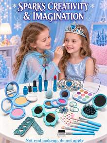 Little Girl Makeup Bag, Princess Handbag, Pretend Princess Toy, Includes Mirror, Comb, Lipstick, Perfume Toy Bag, Holiday Birthday Gift, Not Real Cosmetics - Multicolor - View 3
