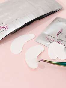 10 Pairs Grafted Eyelash Extension Patches, Eyelash Extension Tools, Eyelash Extension Pads, Lint-Free Eye Patches, Gentle And Non-Irritating, Suitable For All Eye Types, For Eyelash Extension - White - View 6
