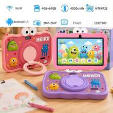 yesido 4GB RAM + 64GB ROM / 7 吋平板電腦 / 四核 1.3GHz / Android 13 MTK6735 / 1280x800 HD IPS 螢幕 / 2MP+5MP 相機 / 4000mAh 電池 / WiFi、家長控制、教育、遊戲 / ABS 塑料 + 矽膠，教育平板 - 紫色 - 查看 2