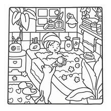 1本成人著色書《舒適女孩時刻》：健康溫馨生活風格插畫，女孩閱讀、烘焙、沐浴、與貓狗一起戶外活動，適合女性的放鬆著色頁 - 多款式 - 查看 5