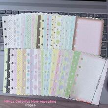 A6/A7/M5 Cute Wavy Edge Polka Dot Loose Leaf Refill Paper 40 Sheets Colorful Non-Repeating Loose Pages Suitable For A6 A5 Planner Notebooks - A - View 9