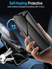 7 Pack Privacy Hydrogel Film Compatible With Iphone 18 Pro/18 Pro Max/17/17 Pro/17 Pro Max/17e/Air/16/16 Pro/15/14/Plus/13/13 Pro Max/12/11/X/XS MAX/XR Soft TPU Screen Protector, High Sensitivity Protective Film, Not Tempered Film - Clear - View 4