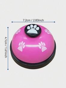 1PC Pet Training Bell, Universal Paw Print Button For Dogs And Cats, Crisp Sound Interactive Training Toy, Dog Training Communication Device, Pet Intelligence Training Supplies - Pink - View 7