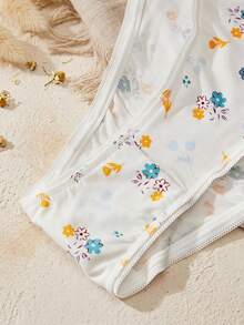 DAZY 5pcs Fresh Style Women's Underwear With Various Prints - Multicolor - View 4