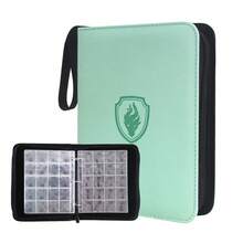 220 Coins PU Leather Zipper Coin Album, 20 Pockets Per Page Portable Coin Storage Book, Coin Collection Holder For Display & Protection - Multicolor - View 8
