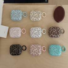Casing Earphone Motif Leopard Aneka Warna dengan Gantungan, Kompatibel dengan 5/ Pro 3/Pro 2/ 4/ 3/ 1/2, Pelindung Minimalis Lucu untuk Anak Perempuan - MultiWarna - View 1
