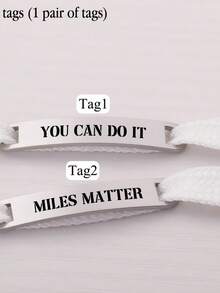 Personalized Engraved Shoelace Tag, Personalized Metal Shoe Tags, Custom Shoelaces Tags, Running Shoe Tags, Shoelace Name Plate - Multicolor - View 5