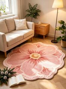 1 pieza, Alfombra decorativa con diversas formas de flores, diseño único, diseño de forma creativa, coleccionable, fácil de limpiar, lavable, lavable con agua. Alfombra natural y cómoda, alfombra para el lado de la cama, alfombra para el dormitorio, alfombra para el estudio, alfombra para la sala de estar, alfombra para la decoración del hogar, alfombra estampada, alfombra para el alféizar de la ventana, adecuada para la decoración del hogar. Alfombra de felpa, alfombra de piel, alfombra engrosada, alfombra de forro polar. - Multicolor - Ver 4