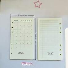 6-Hole Planner Refill Inserts, Undated Multi-Template Loose Leaf Pages, Weekly Monthly Daily To-Do & 7-Day Challenge Schedule Paper For 6 Ring Binder Journal - A - View 9