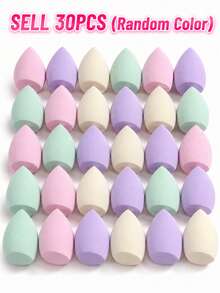 50PCS/30PCS/20PCS/10PCS/5PCS/1PC Super Soft & Bouncy Makeup Sponge, Dual-Use Dry/Wet Foundation Makeup Sponge, High Rebound Soft Makeup Sponge, Expands When Wet, Fine & Skin-Friendly, Helps Reduce Powder Absorption And Foundation Waste; Suitable For Foundation, Concealer, Loose Powder, Blush And Other Makeup, Pointed Design For Precise Application Around Eyes, Nose Wings And Other Detail Areas, Rounded Surface For Quick Large Area Foundation Application - Multicolor - View 11