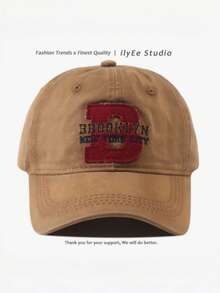 2026 Autumn/Winter New Vintage Washed Distressed Baseball Cap, Brooklyn New York Letter Patch Dad Hat, Unisex Adjustable Streetwear Cap - BROO Baseball Cap - View 12
