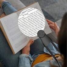 5X Magnifying Glass, 5.12 Inch Lens Diameter, Hands-Free Magnifier With Adjustable Stand, Wearable Around Neck, Suitable For Seniors And Low Vision Users For Sewing, Crafting, Cross-Stitch, Inspection And Repair - Upgraded Version - View 10