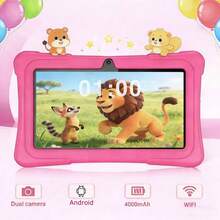 7-Inch Kids Tablet, Smart Tutor, 4000mAh Battery, Ultra-Long Standby, Eye-Protection Screen, Parental Control, Pre-Installed Apps, Interactive, Soft Shock-Absorbing Case, Android 13.0, 1GB+16GB Memory (Expandable TF Card, Not Included), Portable Stand For Learning And Entertainment Anytime, Anywhere, Essential For Home And School - Multicolor - View 3