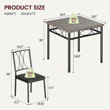 Dining Table & Chair Sets - Grey - View 3