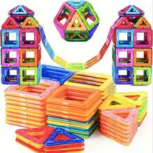 DIY Magnetic Building Blocks: Educational STEM Toy For Ages 3+, Random Colors, Enhances Fine Motor Skills, Creativity And Focus-Perfect Creative Learning Gift/Halloween Surprise/Christmas Surprise/Back To School Gift - Multicolor - View 11