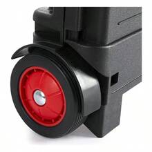 Carrito de Compras Plegable Ligero Color Rojo, Carrito Portátil con Ruedas para Supermercado, Compras y Transporte de Artículos - Rojo - Ver 7