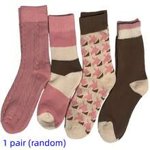 4 Pairs Thickened Warm Mid-Calf Towel Fabric Pink Cute Women's Socks - Autumn/Winter - Multicolor - View 12