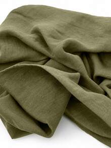 Plus Size Women V-Neck Ruffle Sleeve Solid Color Blouse Spring - Olive Green - View 6