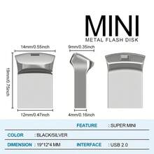 Biyetimi Usb Flash Drive 128GB Super Mini Metal Pen Drive High Speed Memory Stick 64GB U Disk Pendrive 2.0 Memory Usb - View 4