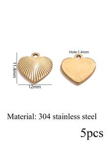 5pcs Stainless Steel Sunburst Pattern Charms Pendants Heart Square Star Round Disc Pendants For DIY Necklace Jewelry Making Supplies - Pendants - View 10