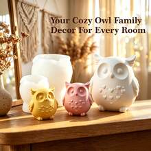 2pcs Large & Small Owl Silicone Molds, Suitable For DIY Resin Owl Figurines, Plaster Owl Decorations, Owl Scented Candles, Etc., Handmade Molds, Suitable For Craft Enthusiasts, Reusable, Easy To Demold - Mold - View 7