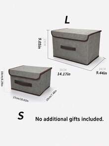 1Pc Foldable Non Woven Fabric Clothes Storage Organizer Box Space Saving Dustproof Moisture Proof For Underwear Bras Socks Wardrobe Closet Home Travel Storage Container Must Have Organization - Grey - View 3
