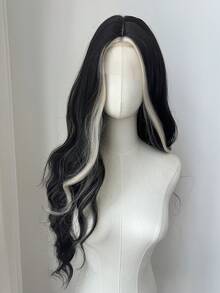 26 Inch Brown & Blonde Ombre Big Wave Synthetic Heat Resistant Wig, Gradient Color Wig, No Bangs, High Temperature Resistant Fiber Long Curly Synthetic Wig, Suitable For Daily Wear. (Hair Color: Multiple Colors Available) - Multicolor - View 10