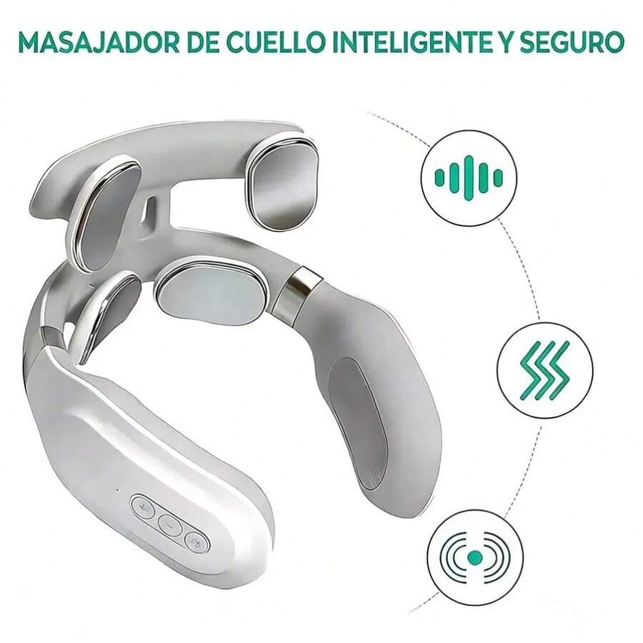 Masajeador de Cuello Inalámbrico Portátil, Alivia Tensión y Dolores Cervicales - Albaricoque - Ver 1