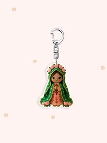 1/6pcs Keychain Set Mary Backpack Charm Unisex Couple Charm Commemorative Gift Car Keychain Blessing And Grace Believer Gift Daily Use Religious Souvenir Ramadan Baptism Wedding - Multicolor - View 3