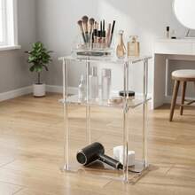 Transparent Extra-Large Cosmetic Organizer - Multi-Functional Acrylic Makeup/Beauty Storage Display Rack - Light Luxury Multi-Purpose Storage Stand | Visible Makeup Storage Rack | Suitable For Home/Office/Dressing Room Display - Cosmetic Organizer - View 1