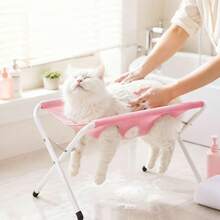 1pc Foldable Pet Bathing Stand (60*40*33cm), Portable Elevated Pet Bathing Rack With Breathable Mesh Surface, Suitable For Dog And Cat Bathing, Drying And Grooming, Fits Large, Medium And Small Dogs And Cats, Stable Fixed Pet Bathing Accessory - 60*40*33cm - View 9