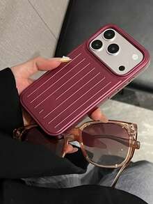 Upgraded Anti-Slip Textured Frame, Matching Pink Dimela Luggage And Phone Case. Compatible With Apple 17 Pro Max Phone. Matte Anti-Drop Protection, 16 Pro Lens Full Coverage Design, 15 Pro Max Premium Protective Case. - Cherry Red - View 1