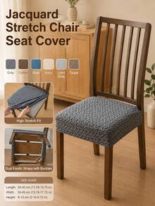 Non-Slip Chair Cover, Soft Plaid Pattern, Elastic Chair Cover, Suitable For Office And Home Chairs, Beautiful High Elasticity Soft, Replaceable Old Surface, Protect Chair, Home Aesthetics, Christmas Home Decor, Chair Cover, Chair Cushion - Multicolor - View 4