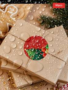 1/30/90/160 buah Stiker Bulat Elemen Natal yang Dapat Disesuaikan, Berbagai Ukuran, Sempurna untuk Undangan, Amplop, Toples, Baki Pajangan, Kotak Penyimpanan, Hadiah Ideal untuk Orang Tua, Teman, Pasangan, Tamu, Cocok untuk Natal, Pesta, Ulang Tahun, Hari Jadi - Multiwarna 1 - View 27