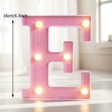 1pc 16cm Pink Luminous Letter Light, Home Decoration LED Letter Light, Indoor Room Wedding Proposal Birthday Party Decoration Letter Light Board - Pink Small Letters - View 27