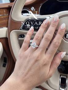 1pc Women's Sparkling Zirconia Pear-Shaped Ring, Engagement Wedding Party Daily Wear, Anniversary Jewelry Gift - Pear Shaped Ring - View 3