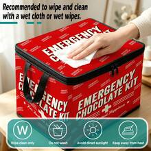 1pc 2DFat Thickened Foldable Zipper Storage Box With Fun Text All-Over Print Design, Suitable For Storing Clothes, Bedding, Nail Tools, Holiday Items, Fits Under Bed, Suitable For Book Organization, Car Trunk Storage, Cosmetics, Hair Styling Tools, Office, Home Organization, Blankets, Daily Small Items Large Capacity Storage, Wardrobe Placement And Moving Packing, Zipper Closure Secure Reinforced Handle Durable - Multi-color - View 8