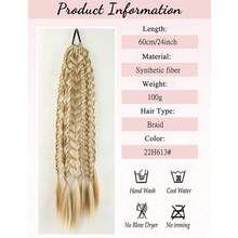 Fake Braided Hair Extensions Lantern Bubble Twist Ponytail Fashion Hot Girl Twisted Boxing Braids Hair Scrunchie Hair Accessory - Black - View 2