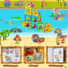 DIY Magnetic Building Blocks: Educational STEM Toy For Ages 3+, Random Colors, Enhances Fine Motor Skills, Creativity And Focus-Perfect Creative Learning Gift/Halloween Surprise/Christmas Surprise/Back To School Gift - Multicolor - View 8