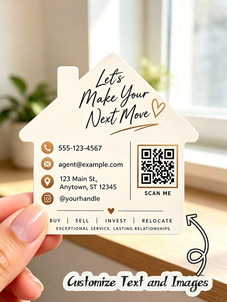 Custom Shaped Business Cards, Unique Business Cards, Custom Shaped Business Cards, Personalized Business Cards With QR Code, Event Cards Suitable For Employees, Business, Work, Office, Back To School, Office And Learning Supplies, Christmas Decorations, Personalized Gifts - Business Card - View 1