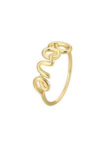 Charm-In Women's Gold-Plated Rings, Infinity Symbol / Hollow Heart / Love Letter Hollow Design, Simple Romantic Style, Suitable For Daily Wear And Dates, Sweet Jewelry Gift For Women - Gold - View 10