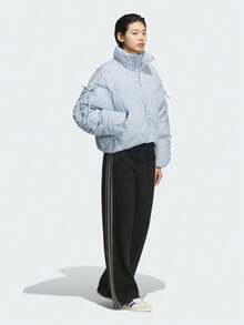 Adidas Originals 女款 BOW COM DOWN 加厚羽絨短外套 KC2612 - 藍色 - 查看 4