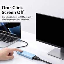 Hub USB-C 6-in-1, Stasiun Docking PD, Pengisian Cepat 100W, Matikan Layar Sekali Klik, 4K 30Hz, Hub Data USB 3.0, Dua Port USB 2.0, Ekstensi Data Tipe-C, Kompatibel untuk MacBook, Laptop, Tablet, Ponsel, Hub USB-C 6-in-1 - View 7
