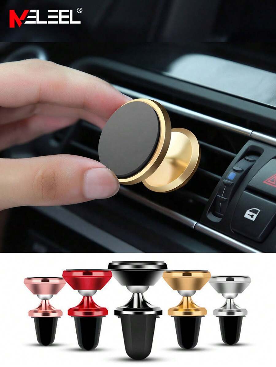 KELEEL 3.17cm Fashionable Compact Multifunctional Magnetic Car Phone Mount Holder | Stylish Design Small Size Convenient Firm Magnetic Anti-Drop Stability Even On Bumpy Roads | Travel Essential, Worry-Free Navigation, Color Randon - Multiple Styles - View 1